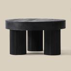 *WOONWINKEL* Ronde Salontafel Zwart Hout, Huis en Inrichting, Tafels | Salontafels, Verzenden, Nieuw