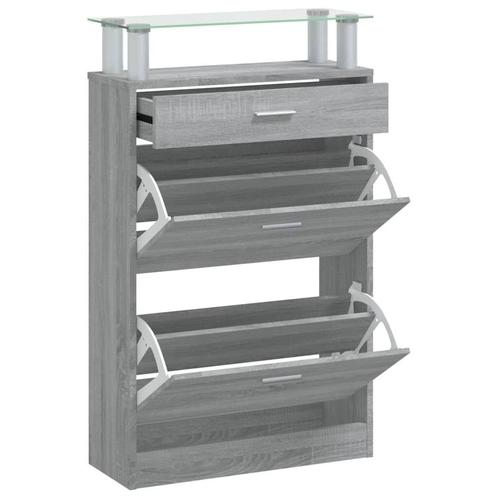Schoenenkast 63cm - Grijs Eiken - Tweedekansje - OP = OP!, Huis en Inrichting, Kasten | Schoenenkasten, Nieuw, Ophalen of Verzenden