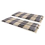 vidaXL Lattenbodems 2 st met 42 latten 7 zones 70x200 cm, Bruin, Verzenden, Nieuw, 200 cm