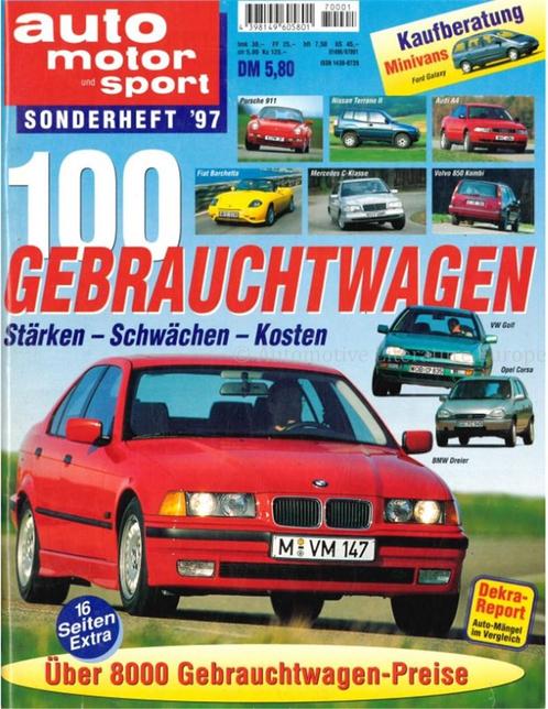 1997 AUTO MOTOR UND SPORT GEBRAUCHTWAGEN JAARBOEK DUITS, Boeken, Auto's | Folders en Tijdschriften