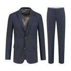 GENTS - Pak ruit stretch blauw - 52, Kleding | Heren, Kostuums en Colberts, Verzenden, Nieuw