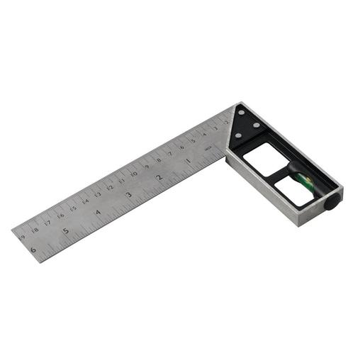 Silverline Winkelhaak met waterpas - 150 mm - gietalumini..., Doe-het-zelf en Verbouw, Gereedschap | Handgereedschap, Nieuw, Ophalen of Verzenden
