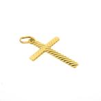 18 Krt. Gouden hanger van een kruis (religieus) (religieus), Ophalen of Verzenden, Gebruikt, Goud, Overige merken