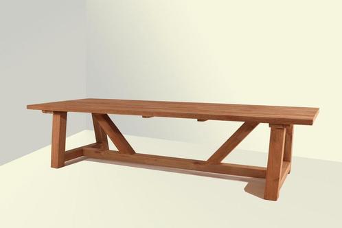 Woodcraft Solid Grove teakhouten tafel 330 x 100 cm |, Tuin en Terras, Tuinsets en Loungesets, Ophalen of Verzenden