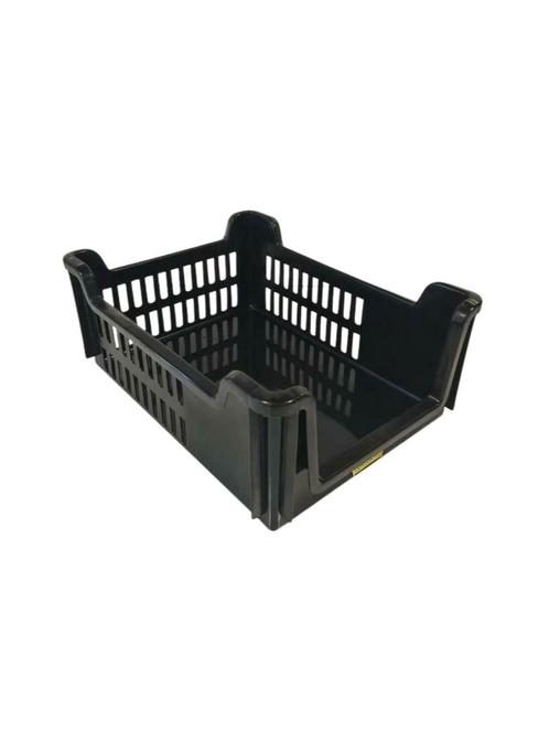 Magazijnbak grijpbak 40x30x16, stapelbaar, zwart, gebruikt -, Doe-het-zelf en Verbouw, Kratten en Dozen, Minder dan 50 cm, Gebruikt