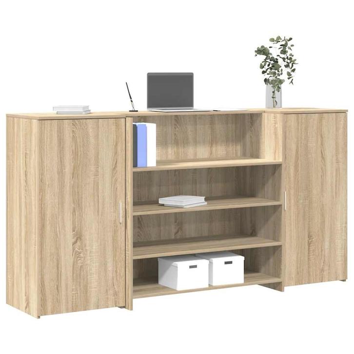 vidaXL Receptiebalie 200x50x103,5 cm bewerkt hout sonoma, Huis en Inrichting, Bureaus, Nieuw, Verzenden