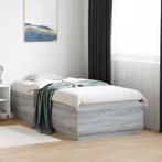 vidaXL Bedframe bewerkt hout grijs sonoma eikenkleurig, Eenpersoons, Verzenden, Nieuw, Grijs