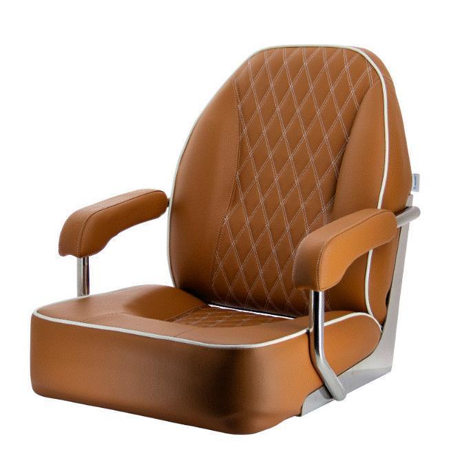 Vetus stuurstoel Master, skai oranje bruin (cognac),, Watersport en Boten, Accessoires en Onderhoud, Interieur en Kussens, Nieuw