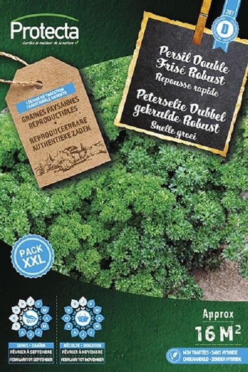 Protecta Groente zaden: Peterselie Dubbel gekrulde Robust, Tuin en Terras, Bloembollen en Zaden, Ophalen of Verzenden