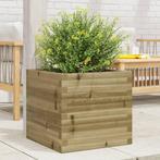 vidaXL Plantenbak 50x50x46 cm geïmpregneerd grenenhout, Tuin en Terras, Bloembakken en Plantenbakken, Verzenden, Nieuw, Hout