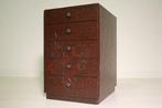 Vintage vijflade miniatuurkast - Japanse lakwerk organizer -, Antiek en Kunst