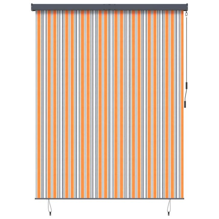 vidaXL Rolgordijn Geel en Blauw 200 x 250 cm Stof en, Huis en Inrichting, Stoffering | Gordijnen en Lamellen, Nieuw, Verzenden