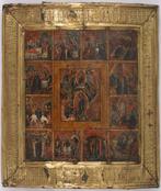 Icoon - Opstanding en 12 feesten - Hout, Antiek en Kunst