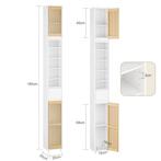 Smalle Badkamerkast met Verstelbare Planken en Bamboe Deuren, Huis en Inrichting, Badkamer | Badkamermeubels, Verzenden, Nieuw
