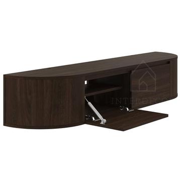 Aura curved TV-Meubel zwevend walnut 180 cm beschikbaar voor biedingen
