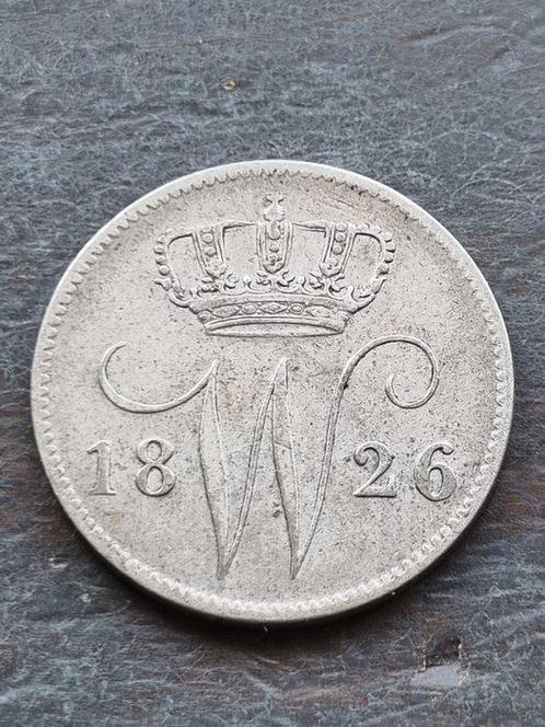 Nederland. Willem I. 25 Cents 1826 Utrecht en 1826 Brussel, Postzegels en Munten, Munten | Nederland