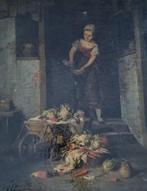 Hermann Armin Kern (1838-1912) - Vrouw met groente bij