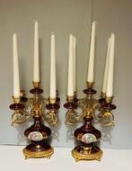 Limoges, Mignon – Pair of hand-painted 5-arm Candelabras -, Antiek en Kunst