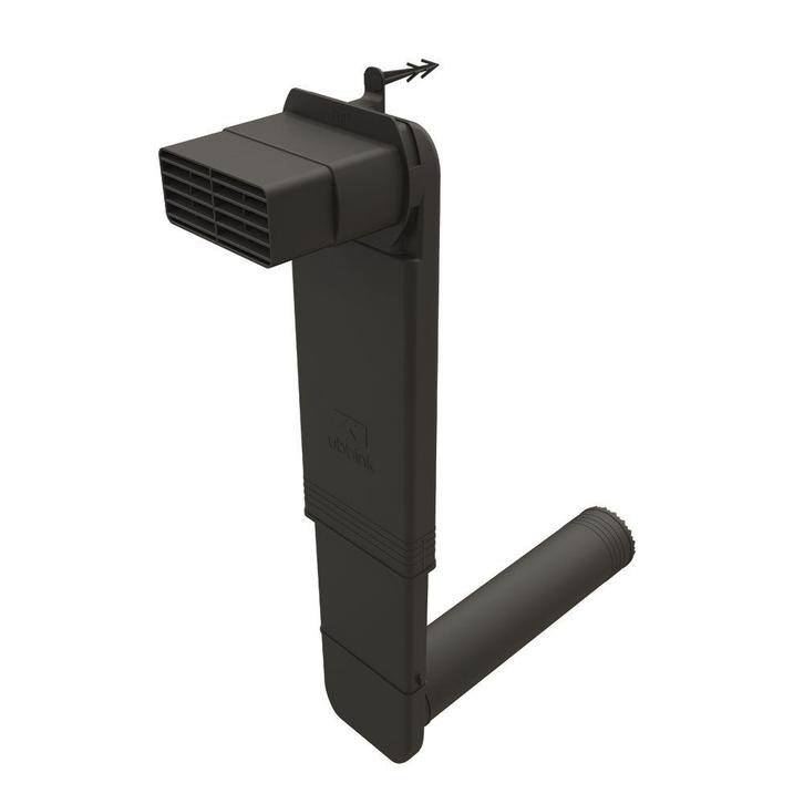 Ubbink VloerVent Cobra rond WF zwart met rooster, Doe-het-zelf en Verbouw, Ventilatie en Afzuiging, Ophalen of Verzenden