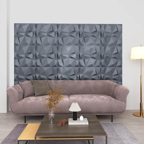 vidaXL 24 st Wandpanelen 3D diamant 6 m² 50x50 cm grijs, Doe-het-zelf en Verbouw, Platen en Panelen, Nieuw, Verzenden