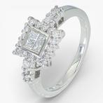 Zonder minimumprijs - Ring - 14 karaat HRD Antwerp, Witgoud, Nieuw