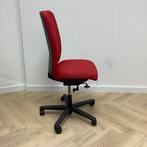 bureaustoel zonder armleuningen, Rode stoffering - zwart, Gebruikt, Ophalen of Verzenden, Bureaustoel, Rood