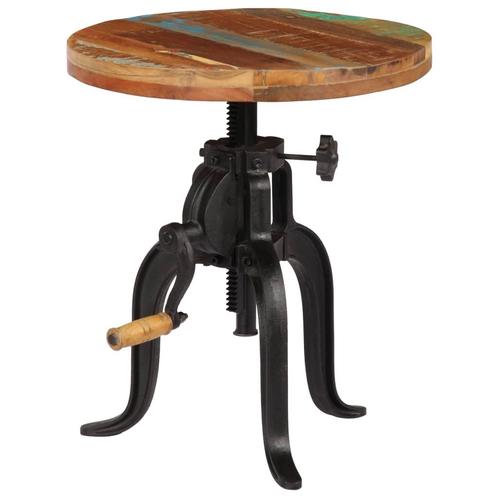 vidaXL Bijzettafel 45x(45-62) cm massief sloophout en, Huis en Inrichting, Tafels | Bijzettafels, Nieuw, Verzenden