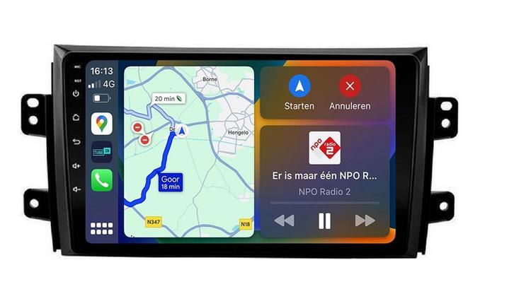 Fiat Sedici Navigatie Radio met Apple Carplay Android Auto, Auto diversen, Autoradio's, Nieuw, Ophalen of Verzenden
