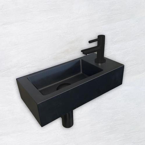 Fonteinset Wiesbaden Mini Rhea 36x18x9 cm Rechts Mat Zwart, Doe-het-zelf en Verbouw, Sanitair, Overige typen, Nieuw, Ophalen of Verzenden