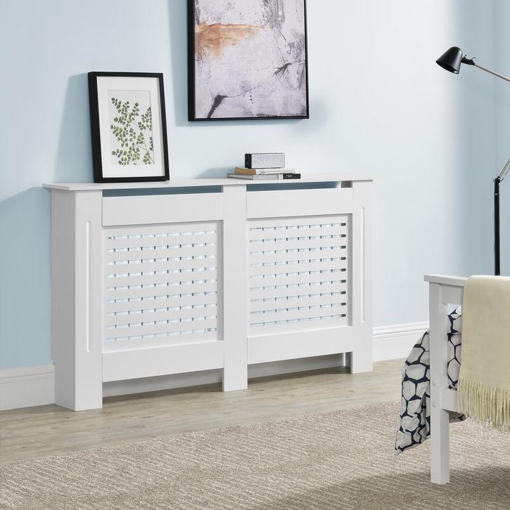 Radiatoromkasting radiatorombouw MDF wit 172x19x82 cm, Huis en Inrichting, Kasten | Dressoirs, Verzenden