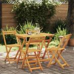 vidaXL Bistroset 5 pcs Bruin Massief acaciahout, Verzenden, Nieuw