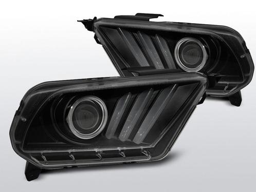 Koplampen Tube Light | Ford Mustang V 2010-2014 | zwart |, Auto-onderdelen, Verlichting, Nieuw, Ophalen of Verzenden