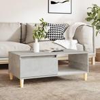 vidaXL Salontafel 90x50x36,5 cm bewerkt hout betongrijs, Huis en Inrichting, Tafels | Salontafels, 50 tot 100 cm, Verzenden, Nieuw