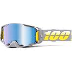 Crossbril 100% Armega Grijs met Blauwe spiegellens, Motoren, Kleding | Motorkleding, Nieuw met kaartje, Motorcrosskleding, 100%
