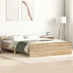 vidaXL Bedframe met hoofd- en voeteneinde sonoma eikenkleur, Bruin, Verzenden, Nieuw, 190 cm of minder