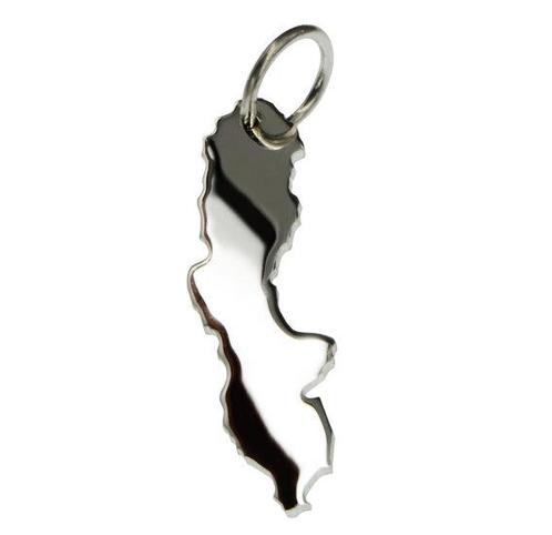 Zilveren Landkaart Zweden ketting hanger, Sieraden, Tassen en Uiterlijk, Kettinghangers, Verzenden