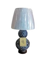 Lauren - Tafellamp - Porselein, Hout, Textiel