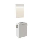 Fonteinset Allibert Closy Pack 40x60x25,2 cm Glanzend Wit, Huis en Inrichting, Badkamer | Badkamermeubels, Nieuw, Minder dan 100 cm