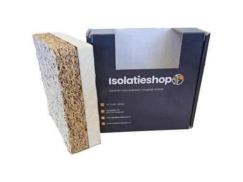 Isolatieshop sample PIR + Houtwolcement wit, Doe-het-zelf en Verbouw, Isolatie en Afdichting, Ophalen of Verzenden