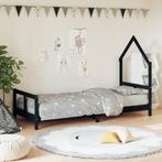 vidaXL Kinderbedframe 80x200 cm massief grenenhout zwart, Verzenden, Nieuw