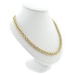 Gouden vierkante koningsschakel ketting; Midas, Ophalen of Verzenden, Gebruikt, Overige kleuren, Goud