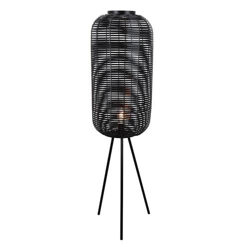 Industriële vloerlamp zwart, Pinar, met schakelaar, Huis en Inrichting, Lampen | Vloerlampen, Nieuw, Stof, 150 tot 200 cm, Ophalen of Verzenden