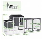 Houten Kippenhok met Nestbox en Buitenren, Verzenden, Nieuw