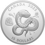 Canada. 15 Dollars 2025 Snake Lunar Year 1 Oz, (.999)