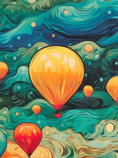Van Gogh Reis in het oneindige - Exclusieve stof van 100%, Antiek en Kunst, Antiek | Kleden en Textiel