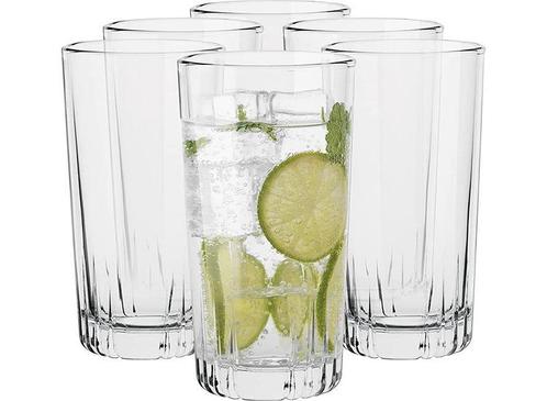 Longdrink glazen - Set van 6 - 385 ML, Verzamelen, Glas en Borrelglaasjes, Nieuw, Verzenden