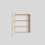 Spiegelkast BWS Cube 60x70x16 cm 1 Deur Washed Oak, Ophalen of Verzenden, Nieuw, Bad