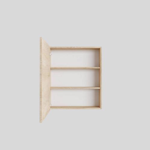 Spiegelkast BWS Cube 60x70x16 cm 1 Deur Washed Oak, Doe-het-zelf en Verbouw, Sanitair, Bad, Nieuw, Ophalen of Verzenden