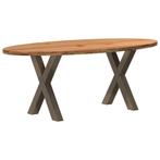 vidaXL Eettafel 200x100x74 cm ovaal massief eikenhout, Huis en Inrichting, Verzenden, Nieuw