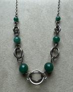 Zonder Minimumprijs - Halsketting Zilver Jade - Art Deco, Sieraden, Tassen en Uiterlijk, Nieuw